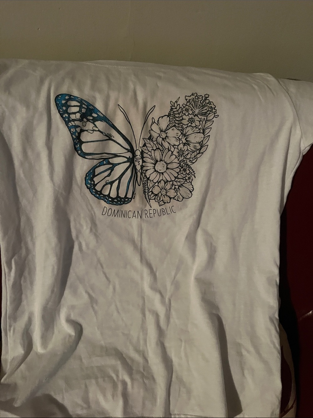 Graphic Butterfly ladies small T shirt or  YXL